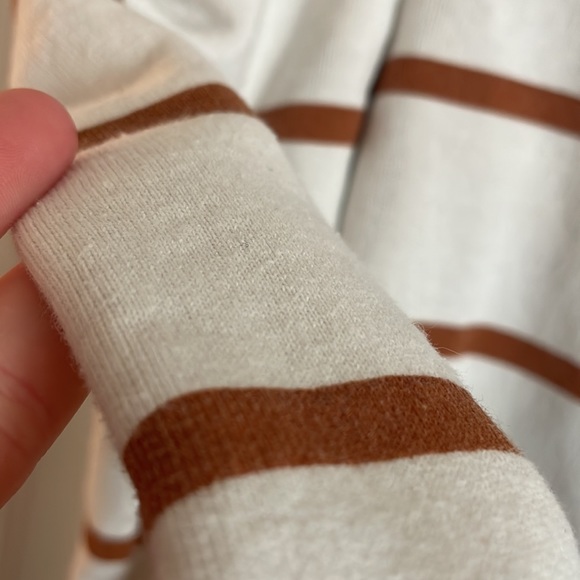 Zara girls white orange striped sweatshirt - Picture 3 of 5